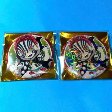 귀멸의 칼날 크리스마스 아카자 ufotable 캔뱃지 A 노멀 홀로 세트