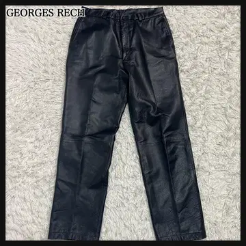 [ 새상품급 ] GEORGES RECH 조르주 레쉬 가죽 팬츠 48 블랙