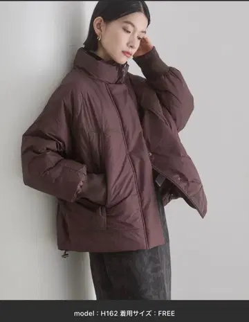 HUNCH치 충전솜 와셔 나일론(발수) 숏 블루종 브라운