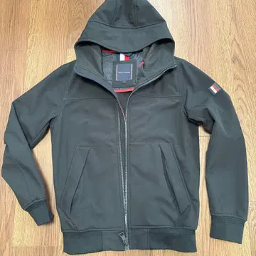 [한정 가격] 남성용 TOMMY HILFIGER 후드 부착 블랙 자켓 S