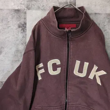 fcukjeans 맨투맨 빅 오버 XL 집업 브라운 C43,35