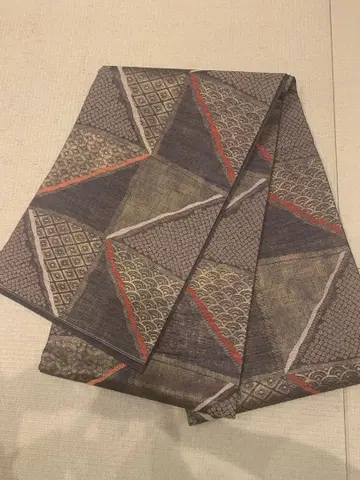 명주 순수 실크 후쿠로 오비 새상품급