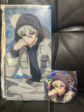 블루 록 SEGA 홀로그램 캔뱃지 나기 세이시로 클리어 케이스 2개 세트