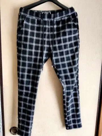 RETG 체크 팬츠 블랙