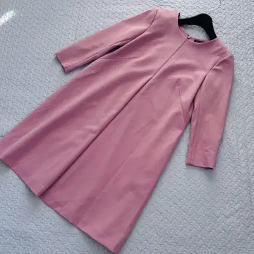 23구 핑크 A라인 원피스 긴팔 36
