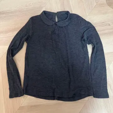 5nest Robe 카라 부착 그레이 울 긴팔 티셔츠