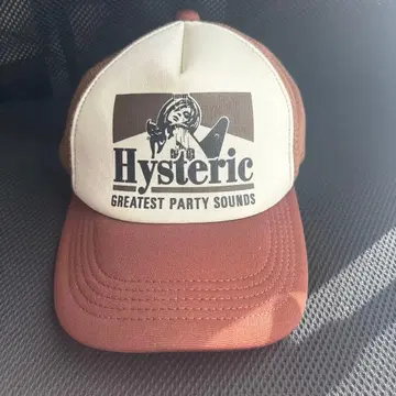 Hysteric 그래픽 캡 브라운/베이지