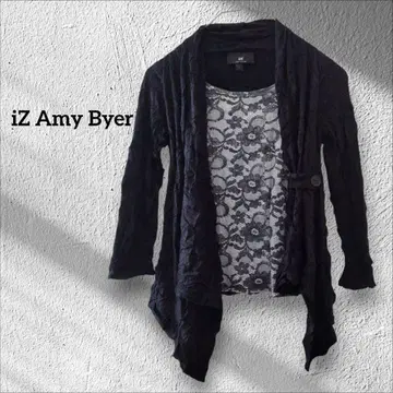 1점 한정 iZ Amy Byer 블랙 가디건 레이어드 상의 S
