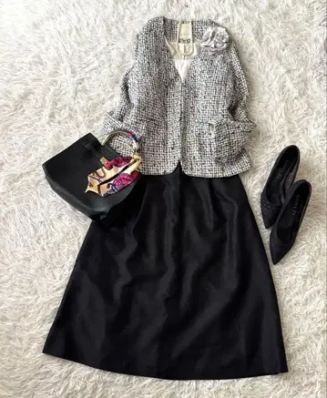 새상품급 빔밍 자켓 트위드 M 졸업식 입학식 세레모니 L~LL