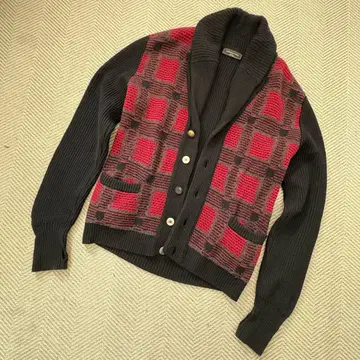 GABRIELLE pasin 체크 무늬 가디건 M