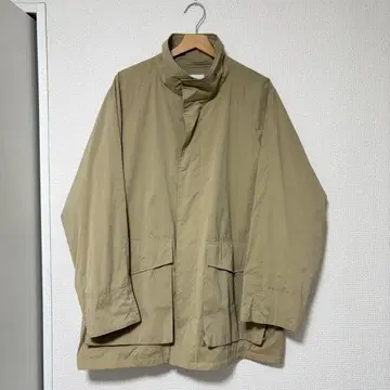 ATON VENTILE SUEDE STAND FIELD COAT