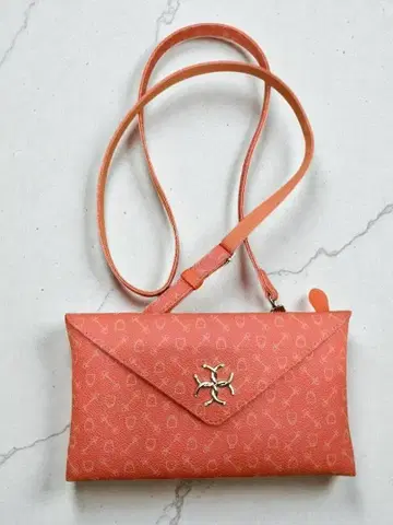 화이 Why HSC 메탈 하네스 프린트 레터 파우치 (오렌지)