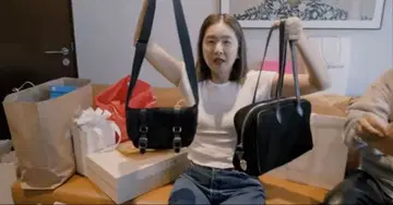 새상품급 TOUTY EST 블랙 캔버스 숄더백