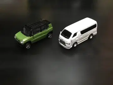 SUZUKI 허슬러 그린 TOYOTA 하이에이스 화이트 밴 미니카 세트