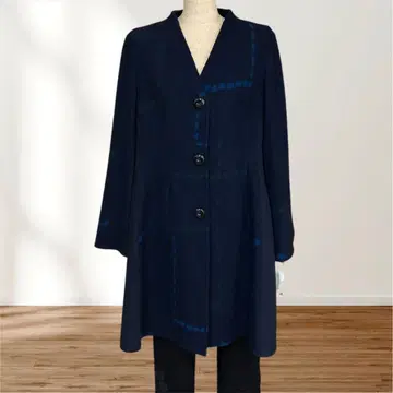 미사용 새상품 네이비 노카라 자켓 정가 71500엔