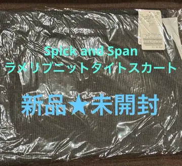 택 포함 새상품 Spick and Span 라메 리브 니트 타이트 스커트