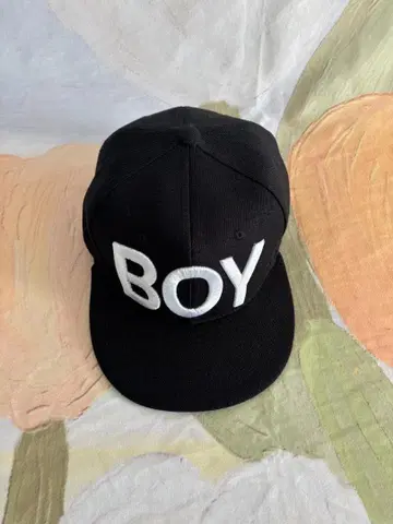 BOY 자수 첨부 블랙 야구 모자