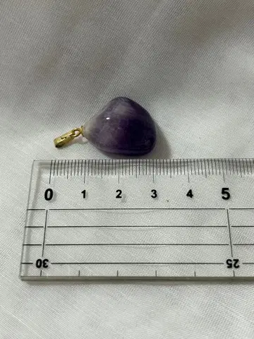 자수정 드롭형 펜던트 탑