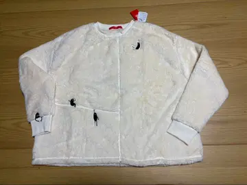 크림색 플리스 자켓 Lady F