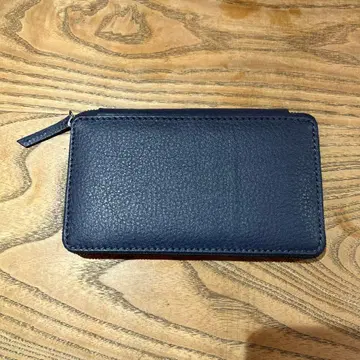 네이비 가죽 장지갑