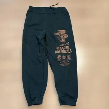 HUF 그린 속기모 스웨트 팬츠