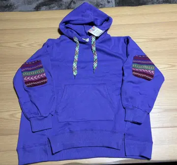 에스닉 패턴 엘보 배치 후드티 B 사이즈