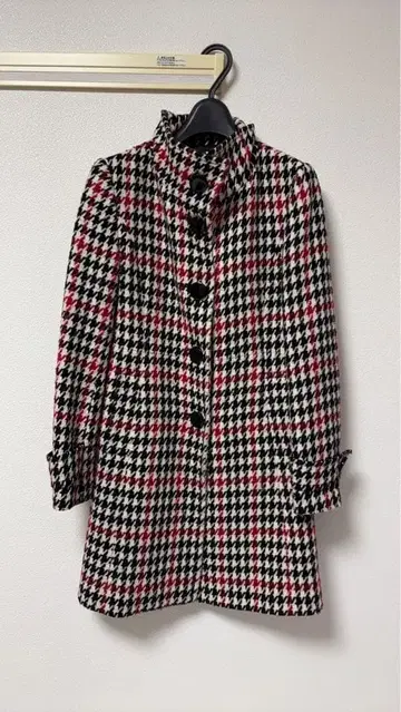 BUONA GIORNATA 하운드투스 패턴 울 혼방 코트