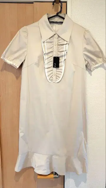 미사용 새상품 ef-de 에프데 베이지 반팔 셔츠 원피스