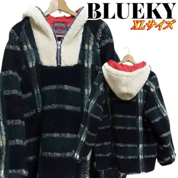 BLUEKY 블루키 하프 지퍼 후드 부착 보아 자켓 2L 사이즈