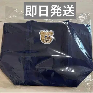 러브러리 바이 페이퍼 올드 테디 와펜 토트백 네이비