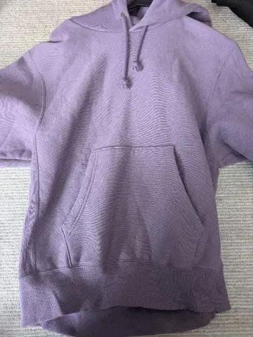 퍼플 후드 부착 후드티