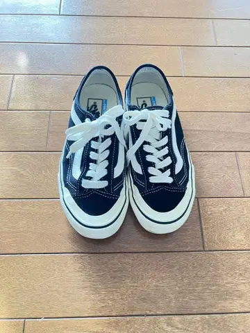 VANS 네이비 스웨이드 스니커즈 레이스업