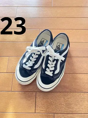VANS 네이비 스웨이드 스니커즈 레이스업
