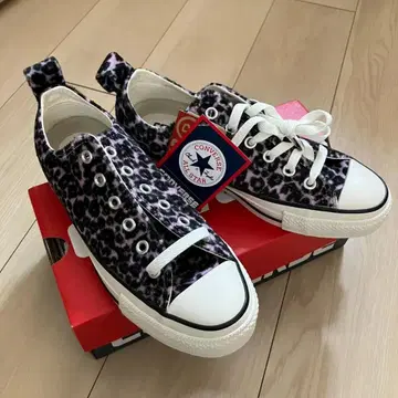 택 포함 새상품 컨버스 올스타 레오파드 퍼 핑크 완판 레오파드 무늬