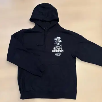 HUF 버섯 속기모 블랙 후드 맨투맨