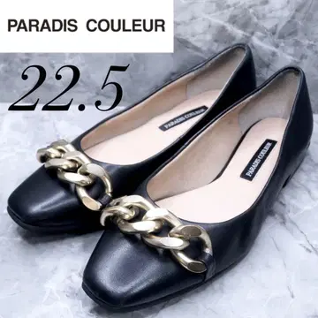 [ 201 ] 패러디 크룰 체인 플랫슈즈 블랙 22.5 펌프스