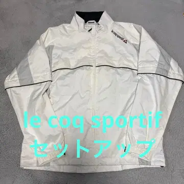 le coq sportif 화이트 나일론 자켓 셋업