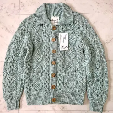 아테나 디자인 AthenaDesigns 가디건 두꺼운 아일랜드 제