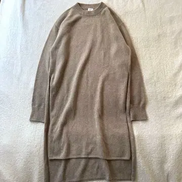 스픽 앤 스팬 니트 롱 원피스 긴팔 베이지