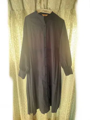 BEAMS 셔츠 원피스 플리츠 원피스 체형 커버