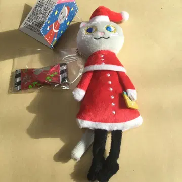 판매 종료품 칼디 크리스마스 축 늘어진 그레이 고양이