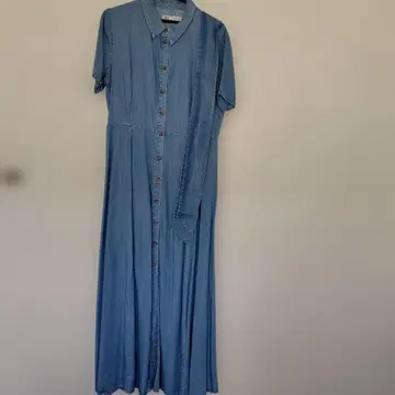 ZARA 데님 반팔 셔츠 원피스 L 사이즈