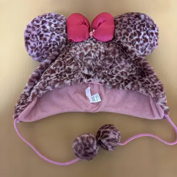 레오파드 무늬 미니 모자