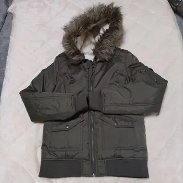 퍼 후드 밀리터리 자켓 올리브 그린