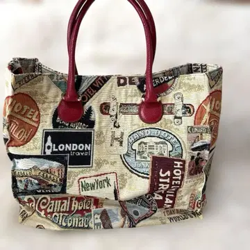 [ 새상품 ] ThinkBee! 여행 테마 노엘 토트 고블랑 직조 빅 백