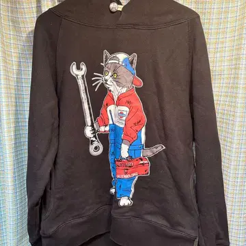 고스 로우 캐러밴 NISSAN 고양이 디자인 후드티 사이즈 3 블랙