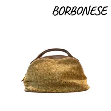 BORBONESE 베이지 가죽 핸드백
