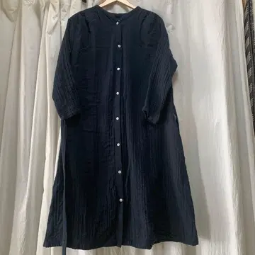 PG G AUSE 네이비 롱 원피스 프론트 오픈