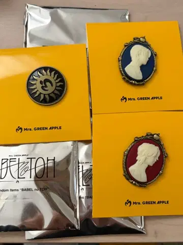 Mrs. GREEN APPLE 핀 배지 3개 세트