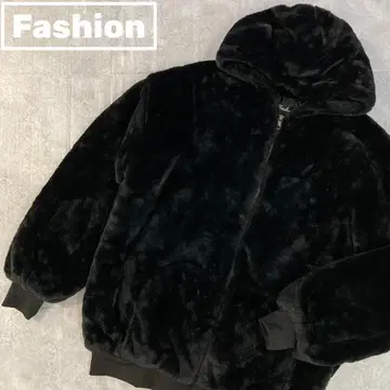 패션 Faslrion 복슬복슬 빅 사이즈 퍼 블루종 [ 2XL ]